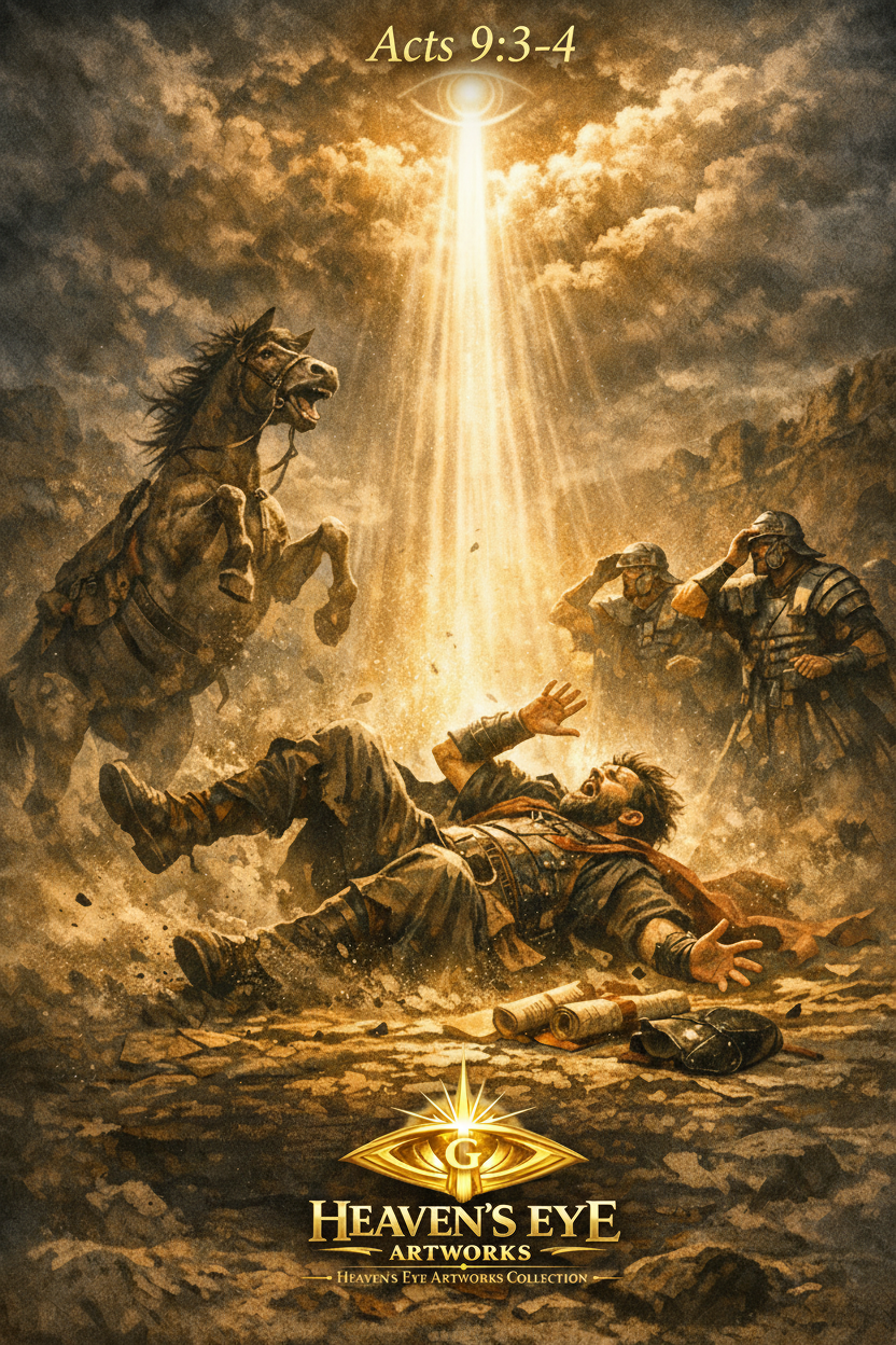 Saul's Fury - Acts 9:3-4 - Heaven's Eye Artworks